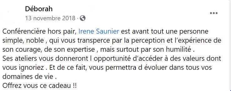 Slasheuse de bien-être - Irène SAUNIER - Témoignages et avis